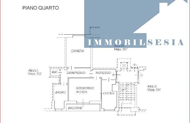 Appartamento in vendita a Borgosesia (rif. 10136): planimetria