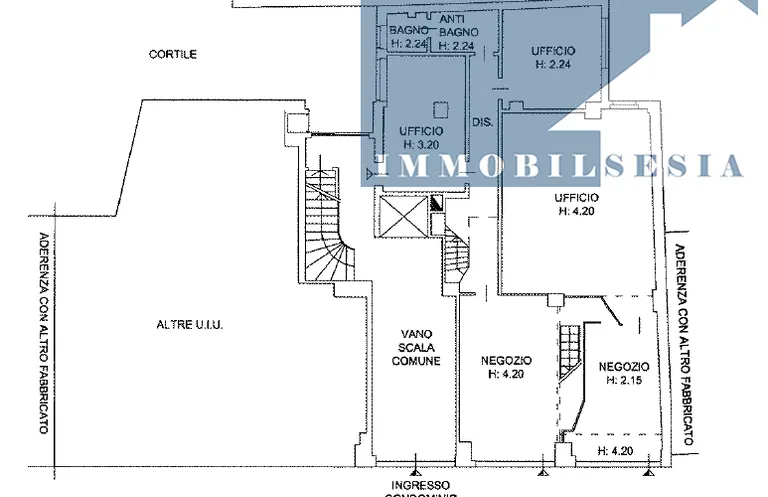 Negozio in affitto a Borgosesia (rif. 10149): planimetria